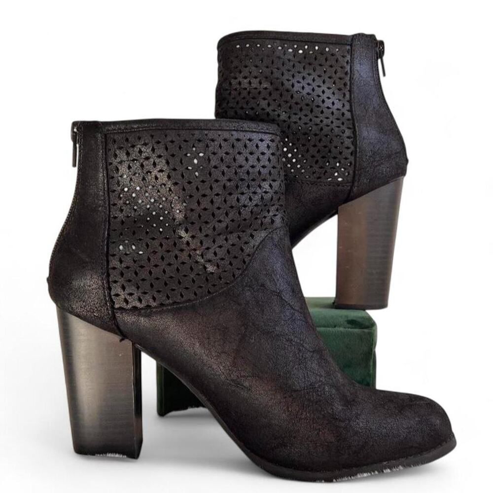 Black Ankle Boots Block Heel Women’s 10